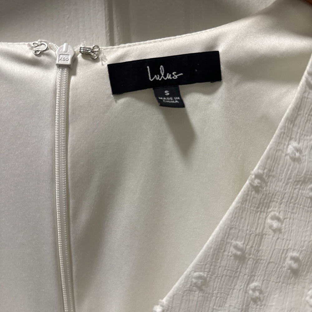 Lulu's Elegant White Textured Dress - Picture 3 of 5
